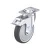 5 Inch Swivel Caster with Blickle Thermoplastic Polyurethane Wheel with Nylon Core and Stop-Fix Brake