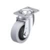3-1/2 Inch Chemical Resistant Swivel Caster with Blickle EasyRoll Rubber Wheel
