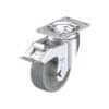 3-1/2 Chemical Resistant Swivel Caster with Nylon 6 Wheel and Stop-Fix Brake
