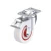 4 Inch Chemical Resistant Swivel Caster with Nylon 6 Wheel with Double Ball Bearing and Stop-Fix Brake
