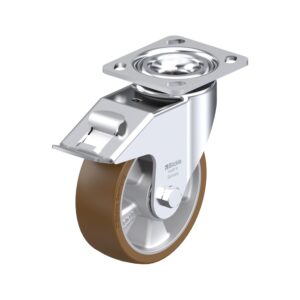 6 Inch Swivel Caster with Blickle Besthane Polyurethane Wheel and Stop-Fix Brake