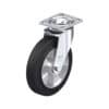 8 Inch Heavy Duty Swivel Caster with Blickle EasyRoll Rubber Wheel and Aluminum Core