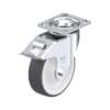 6 Inch Swivel Caster with Blickle Thermoplastic Polyurethane Wheel with Swivel Head Seal and Stop-Fix Brake