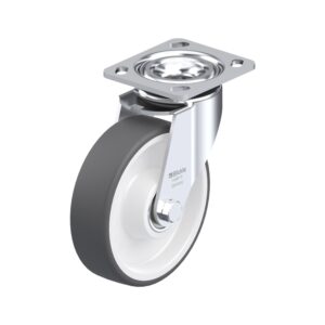 6-5/16 Inch Swivel Caster with Blickle Thermoplastic Polyurethane Wheel and Swivel Head Seal