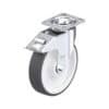 8 Inch Swivel Caster with Blickle Thermoplastic Polyurethane Wheel with Swivel Head Seal and Stop-Fix Brake