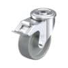4 Inch Swivel Caster with Blickle Nylon 6 Wheel and Stop-Fix Brake