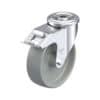5 Inch Swivel Caster with Blickle Nylon 6 Wheel with Double Ball Bearing and Stop-Fix Brake