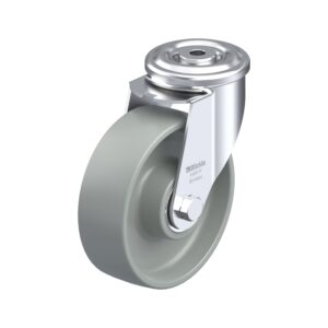 6 Inch Swivel Caster with Blickle Chemically-Resistant Nylon 6 Wheel with Double Ball Bearing and Strong Central Kingpin