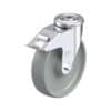 8 Inch Swivel Caster with Blickle Chemically-Resistant Nylon 6 Wheel with Double Ball Bearing – Strong Central Kingpin and Stop-Fix Brake