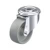 3-1/8 Inch Swivel Caster with Blickle Nylon 6 Wheel with Double Ball Bearing and Strong Central Kingpin