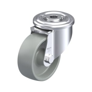 3-1/8 Inch Swivel Caster with Blickle Nylon 6 Wheel with Double Ball Bearing and Strong Central Kingpin