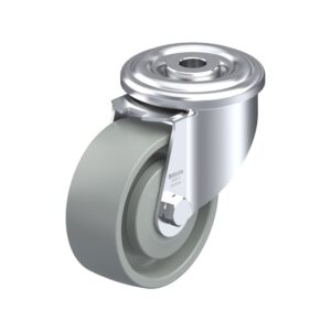 3-1/8 Inch Swivel Caster with Blickle Chemically-Resistant Nylon 6 Wheel with Double Ball Bearing and Strong Central Kingpin