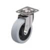 6-5/16 Inch Stainless Steel Swivel Caster with Blickle EasyRoll Rubber Wheel