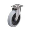 8 Inch Stainless Steel Swivel Caster with Blickle EasyRoll Rubber Wheel