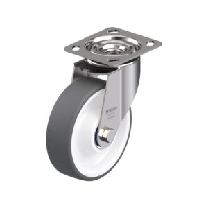 6 Inch Stainless Steel Swivel Caster with Blickle Thermoplastic Polyurethane Wheel