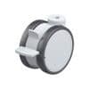 5 Inch Twin Wheel Swivel Caster with Blickle Thermoplastic Polyurethane Wheel with Nylon Core and Stop-Fix Brake