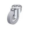 5 Inch Heavy Duty Swivel Caster with Blickle EasyRoll Rubber Wheel and Double Ball Bearing