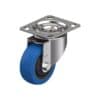 4 Inch Stainless Steel Swivel Caster with Blickle Besthane Soft Polyurethane Wheel and Double Ball Bearing