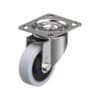 4 Inch Stainless Steel Swivel Caster with Blickle EasyRoll Rubber Wheel