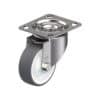 4 Inch Stainless Steel Swivel Caster with Blickle Thermoplastic Polyurethane Wheel and Double Ball Bearing