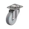 5 Inch Stainless Steel Swivel Caster with Blickle Thermoplastic Rubber Wheel and Polypropylene Core