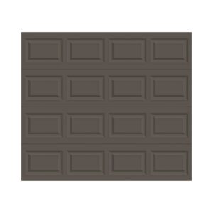 almond color residential garage door on clearance at Barron Equipment