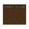 walnut faux wood garage door with deadstock discount