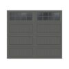 charcoal residential garage door with windows on sale