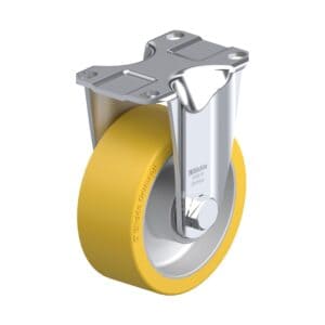 4 Inch Industrial Rigid Caster with Blickle Extrathane Polyurethane Wheel