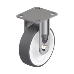 6 Inch Stainless Steel Rigid Caster with Blickle Thermoplastic Polyurethane Wheel