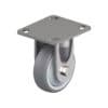 4 Inch Stainless Steel Rigid Caster with Blickle Thermoplastic Rubber Wheel