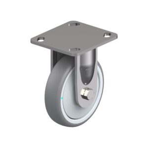 5 Inch Stainless Steel Rigid Caster with Blickle Thermoplastic Rubber Wheel