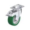 4 Inch Swivel Caster with Blickle Polyurethane Softhane Wheel and Stop-Fix Brake
