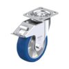 6 inch swivel caster with blickle besthane soft polyurethane wheel with stop fix brake