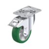 6 inch swivel caster with polyurethane elastomer blickle softhane wheel and stop fix brake
