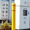 Flat Top Bollard Cover in use in restaurant drive through