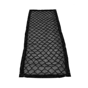 Conveyor netting with debris liner for overhead conveyors