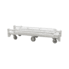 Folded Narrow U Boat Cart with Shelves from Barron Equipment