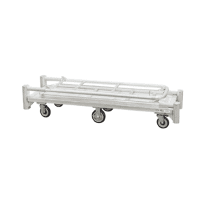Folded Narrow U Boat Cart with Shelves from Barron Equipment