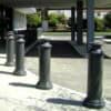 Pawn Decorative Bollard Covers between a Building and Road