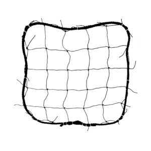 Warehouse rack net for pallet rack fall protection and organization