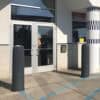 Ribbed Decorative Bollard Covers in Front of a Door