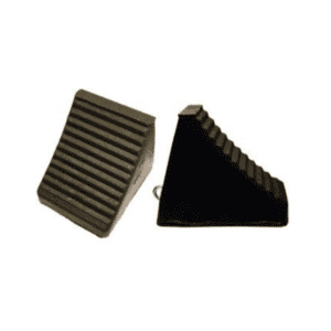 Rubber Wheel Chock with Chain from Barron Equipment