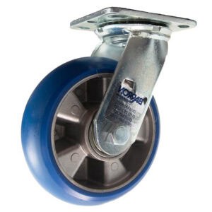 6 Inch Industrial Rigid Caster with High Capacity Polyurethane Wheel and Radius Tread from Barron Equipment