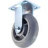 6 Inch Industrial Rigid Caster with Rubber Wheel and Roller Bearing from Barron Equipment