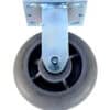 6 Inch Industrial Rigid Caster with Rubber Wheel and Roller Bearing from Barron Equipment