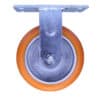 6 Inch Industrial Rigid Caster with Polyurethane Wheel and Large Top Plate from Barron Equipment
