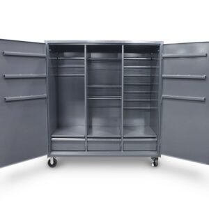 72 Inch Rigging Cabinet with open doors