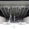 close up form bottom of mechanical dock leveler form Barron Equipment