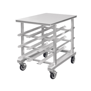 Mobile Worktop Can Rack from Barron Equipment